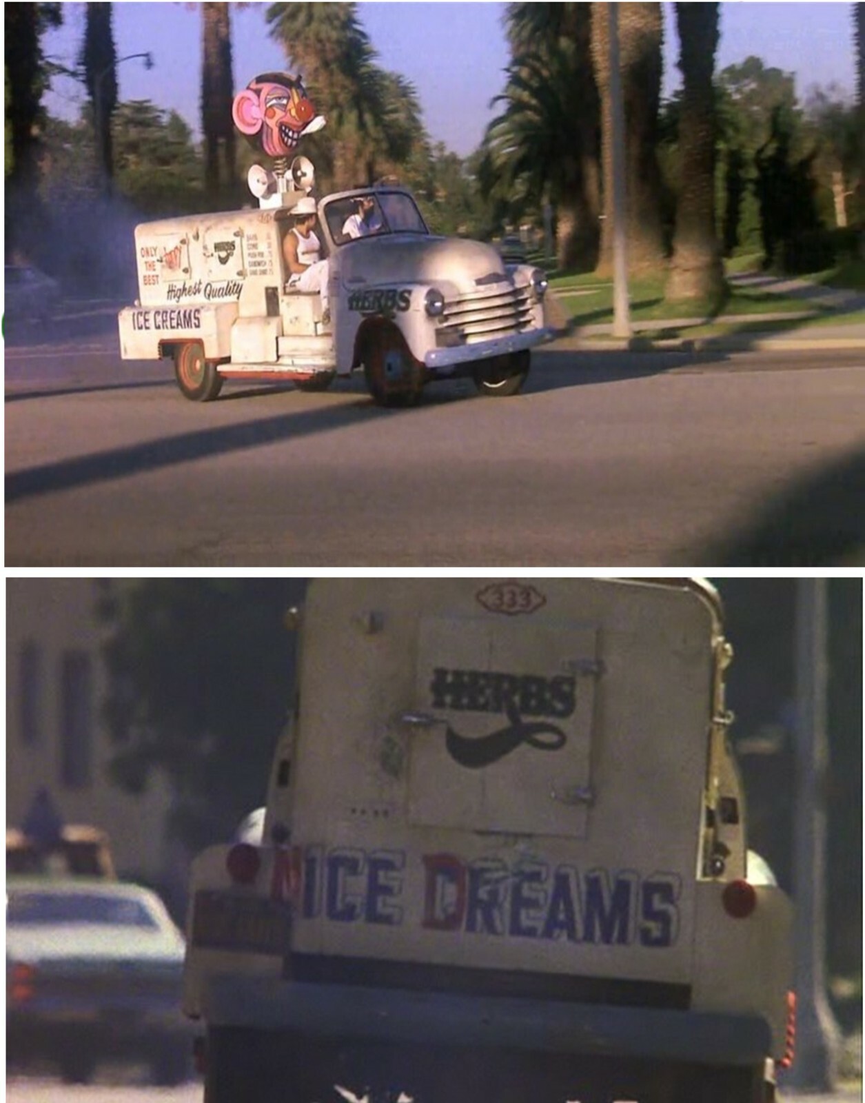 Clear 1:64 Waterslide Decal Ice Cream Truck Cheech and Chong Nice Dreams