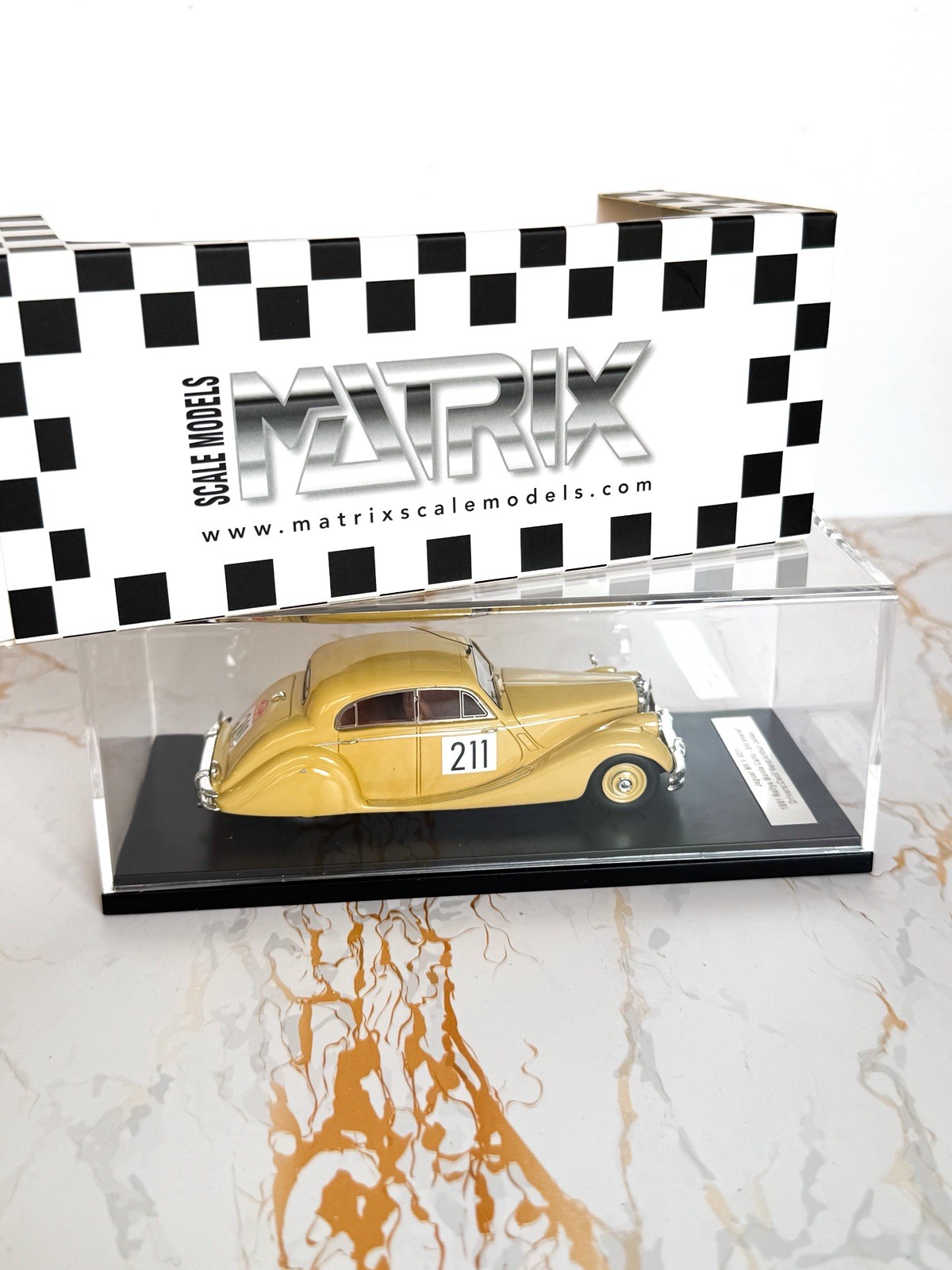 Matrix 1:43 Jaguar MK V #211 1951 Monte Carlo Rally 3rd Resin Model MXR41001-041
