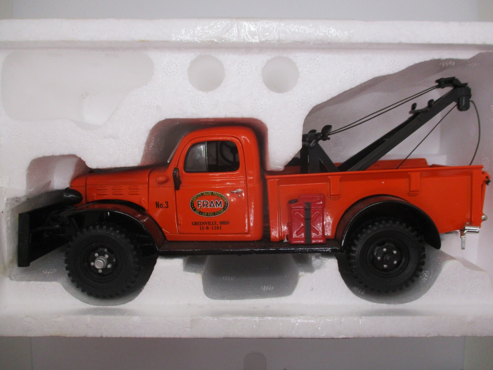 Fram Dodge Power Wagon Tow Truck No. 1 Die Cast Collectible RARE Greenville Ohio