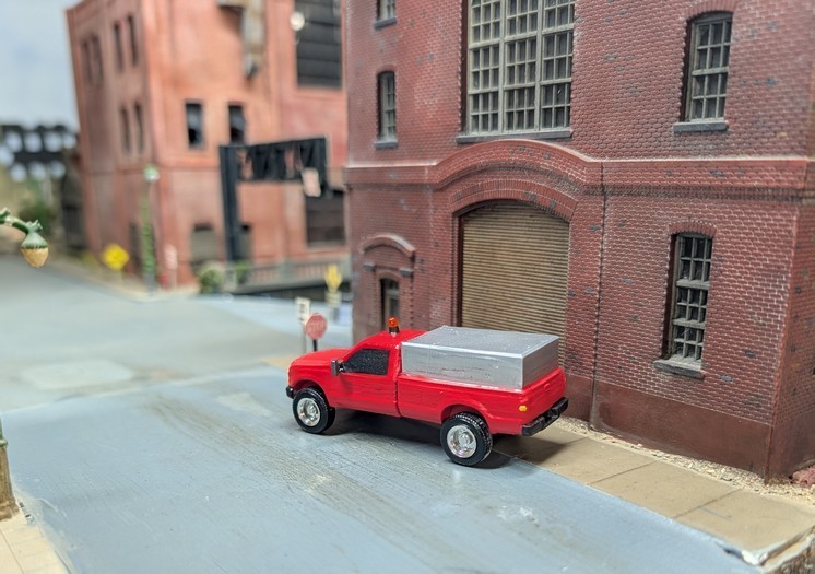 Custom Built 1/87 HO Scale Ford F250 Utility Truck, 3D Printed Resin Model