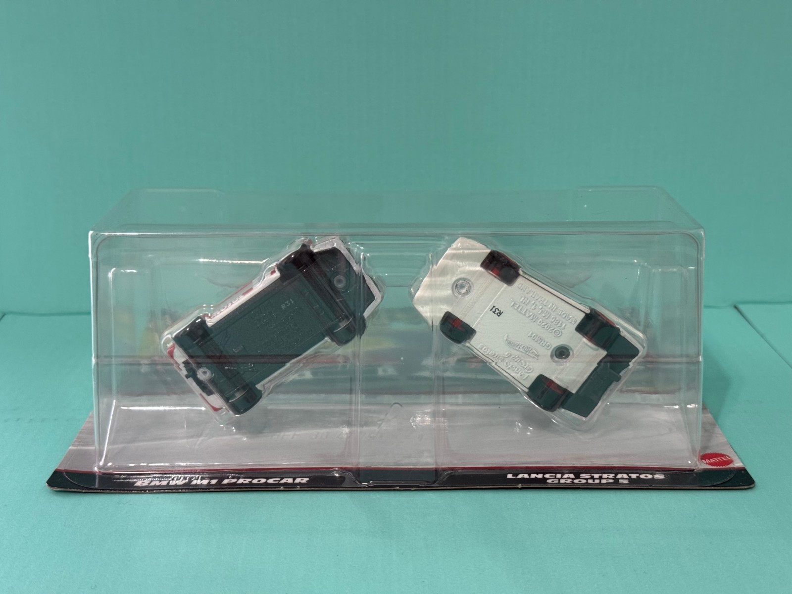 HOT WHEELS TWIN PACK 2 CAR SET BMW M1 PROCAR LANCIA STRATOS GROUP 5 1:64 3+