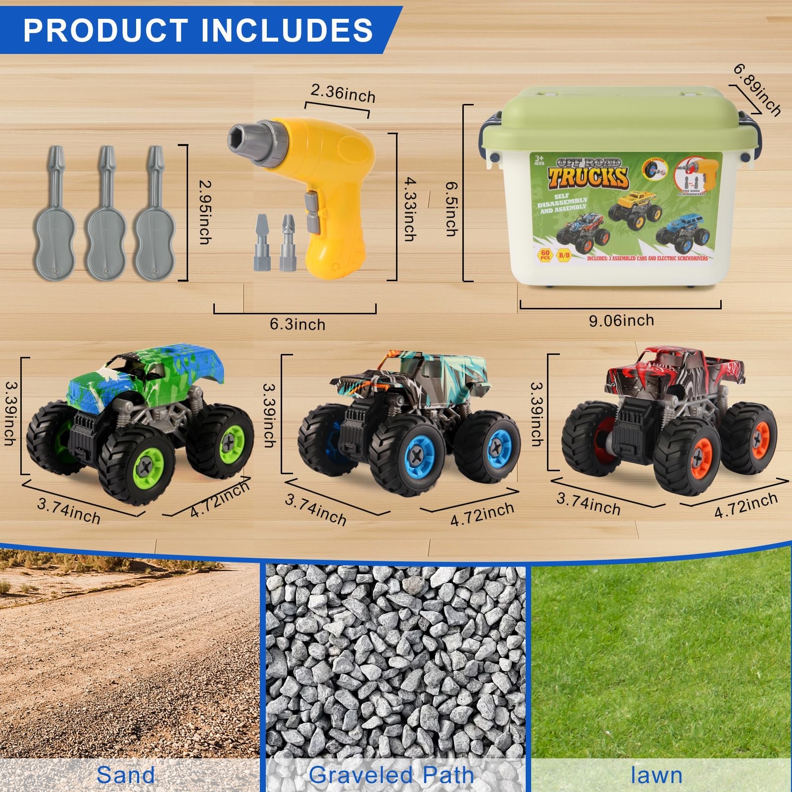 Take Apart Monster Truck Toys for 3 4 5 6 7 8 Year Old Boys, STEM Educational…