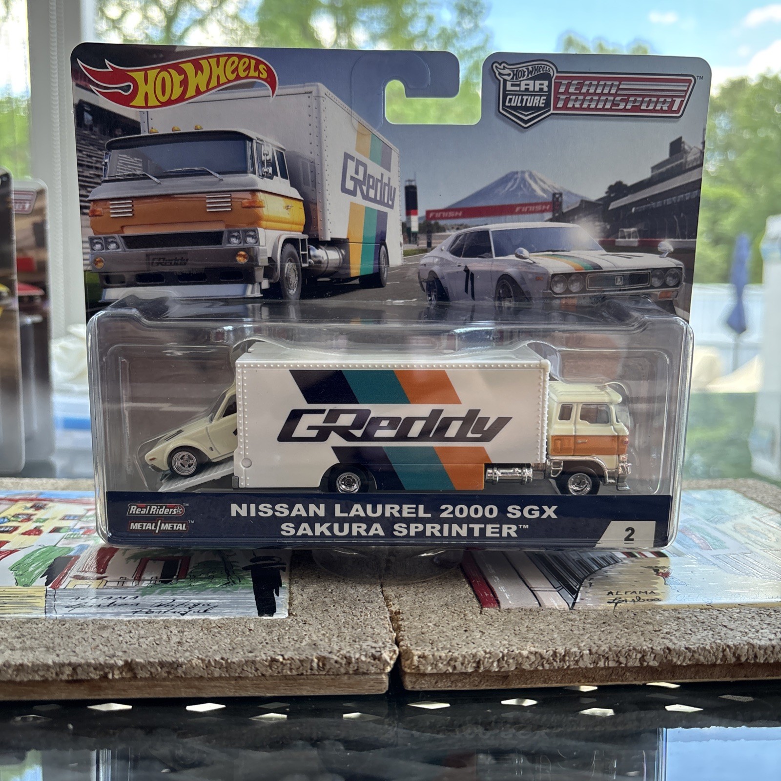 Hot Wheels Car Culture Team Transport GREDDY NISSAN LAUREL SAKURA SPRINTER #2
