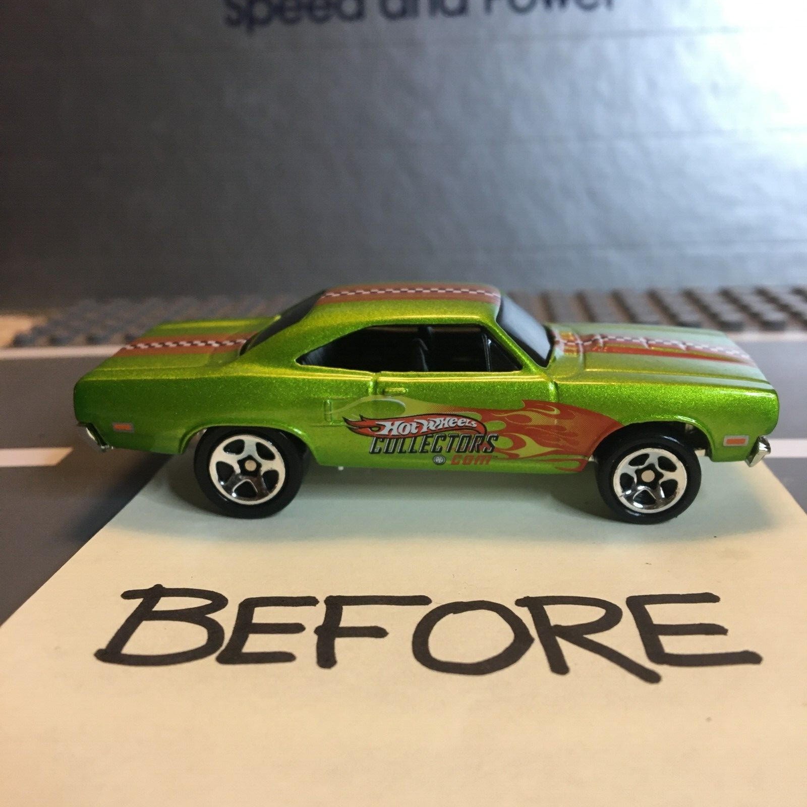 Hot Wheels Wastelanders ’70 Plymouth Road Runner CUSTOM Real Riders Wheel Swap