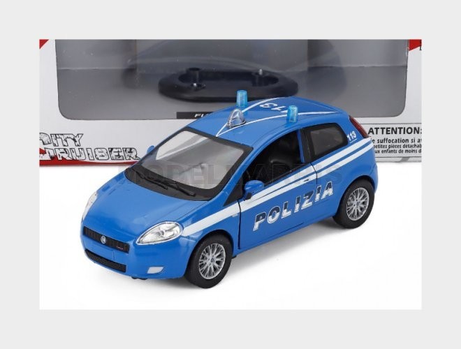 NEWRAY 71113 Fiat Grande Punto Police 2006 1/24 Light Blue White