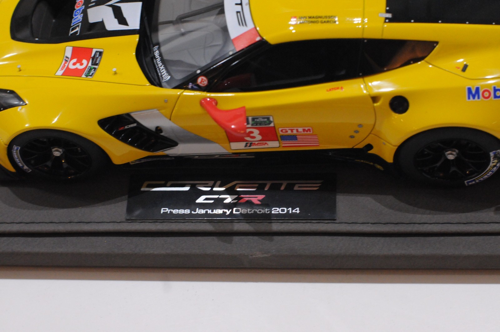 BBR CHEVROLET CORVETTE C7.R DETROIT 2014 PRESS VERSION SCALE 1:18 LIMITED 1 OF 1