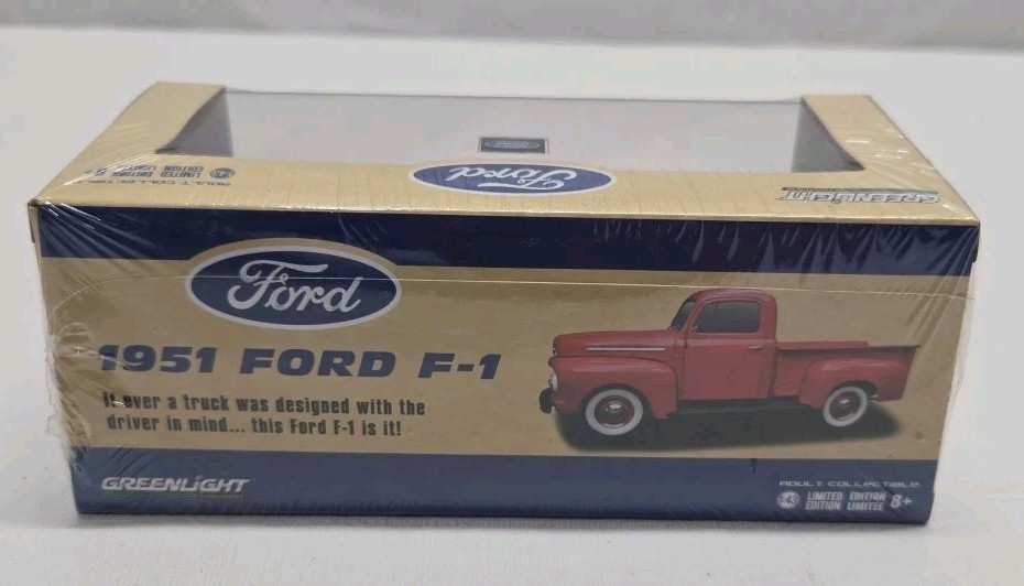 Greenlight 1/43 – Ford F1 Pick Up Red 1951 Limited Edition NIB RARE!!!