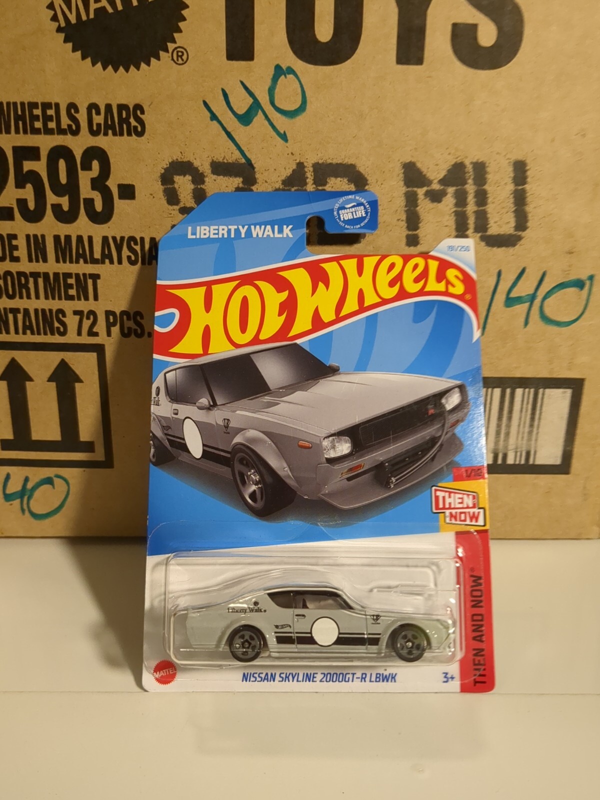 HOT WHEELS THEN AND NOW LIBERTY WALK NISSAN SKYLINE 2000GT-R LBWK New/Card B210