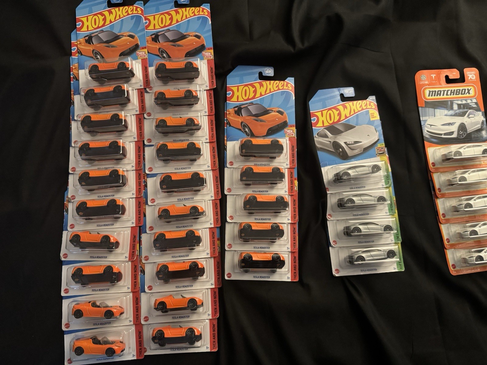 Tesla Roadster, Model S, X, 3 – Hot Wheels & Matchbox Car Lot – 104 TOTAL CARS