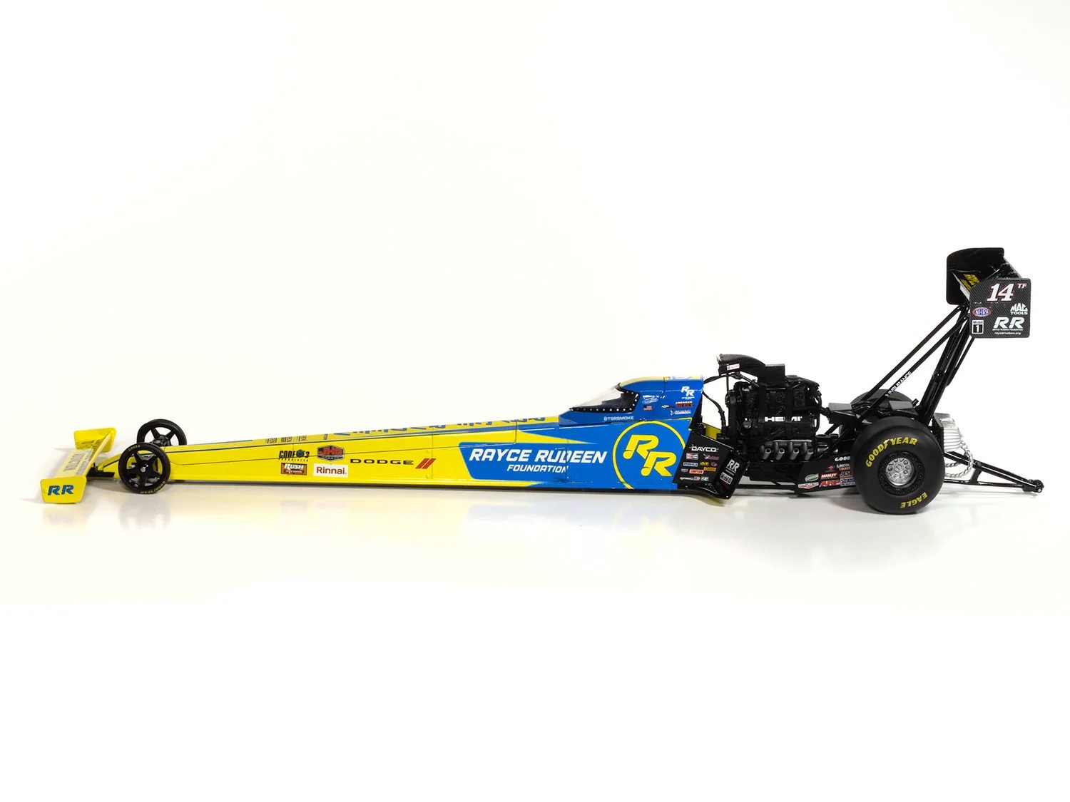 NHRA TOP FUEL DRAGSTER #14TF STEWART “RRF” (2025) 1/24 BY AUTO WORLD AWN052