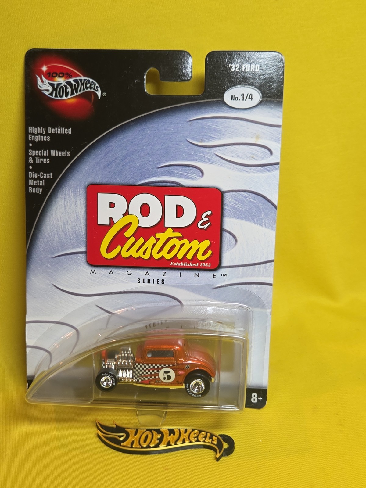2002 Hot Wheels 100% Rod & Custom Series 1/4 ’32 FORD Orange RR & Gift 🔥48