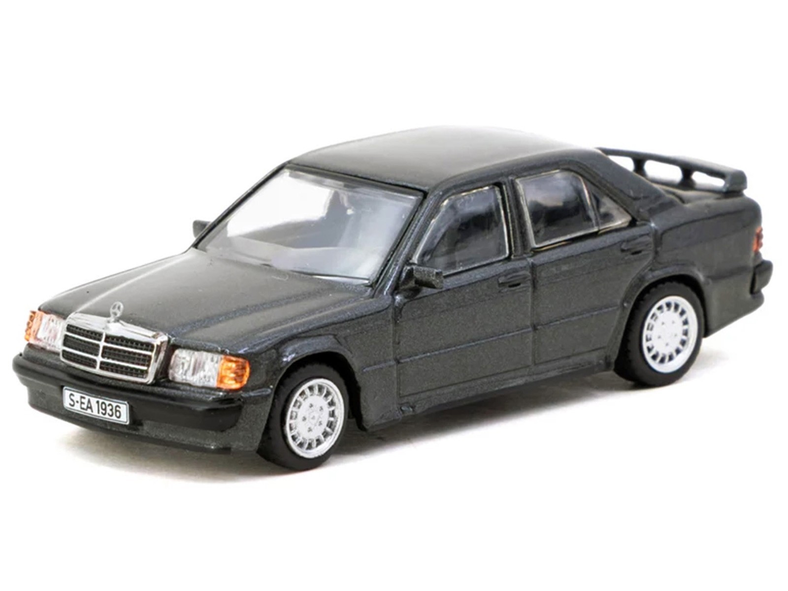 MERCEDES-BENZ 190 E 2.3-16 BLUE-BLACK 1/64 DIECAST BY TARMAC WORKS T64G-047-BK