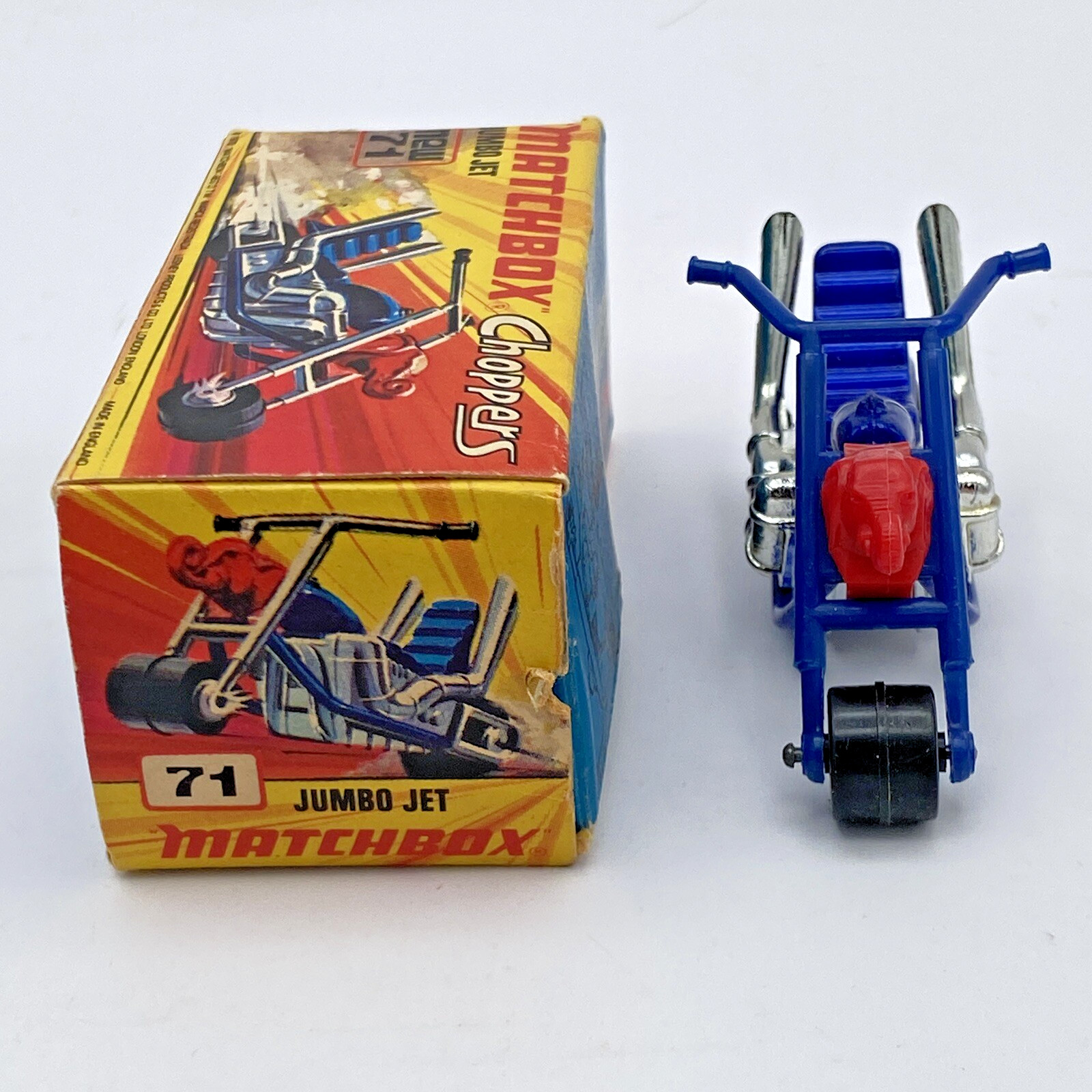Lesney Matchbox Superfast Chopper Jumbo Set No 71 Blue with Box England 1972