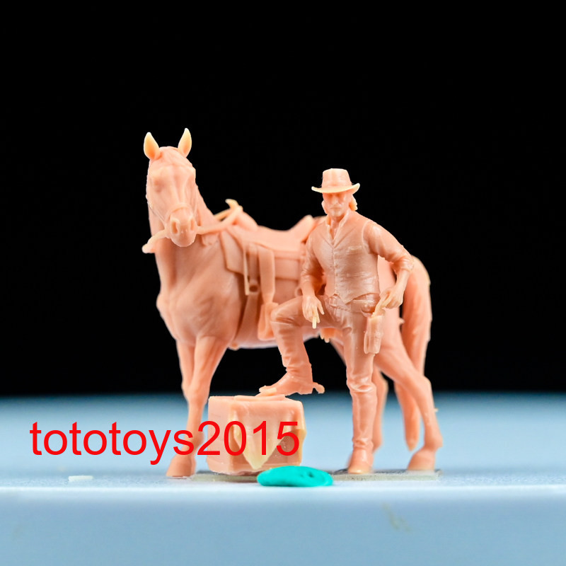 1/72 1/87 1/64 1/43 1/35 1/32 1/24 Riding Cowboy Scene Miniatures Figures Doll