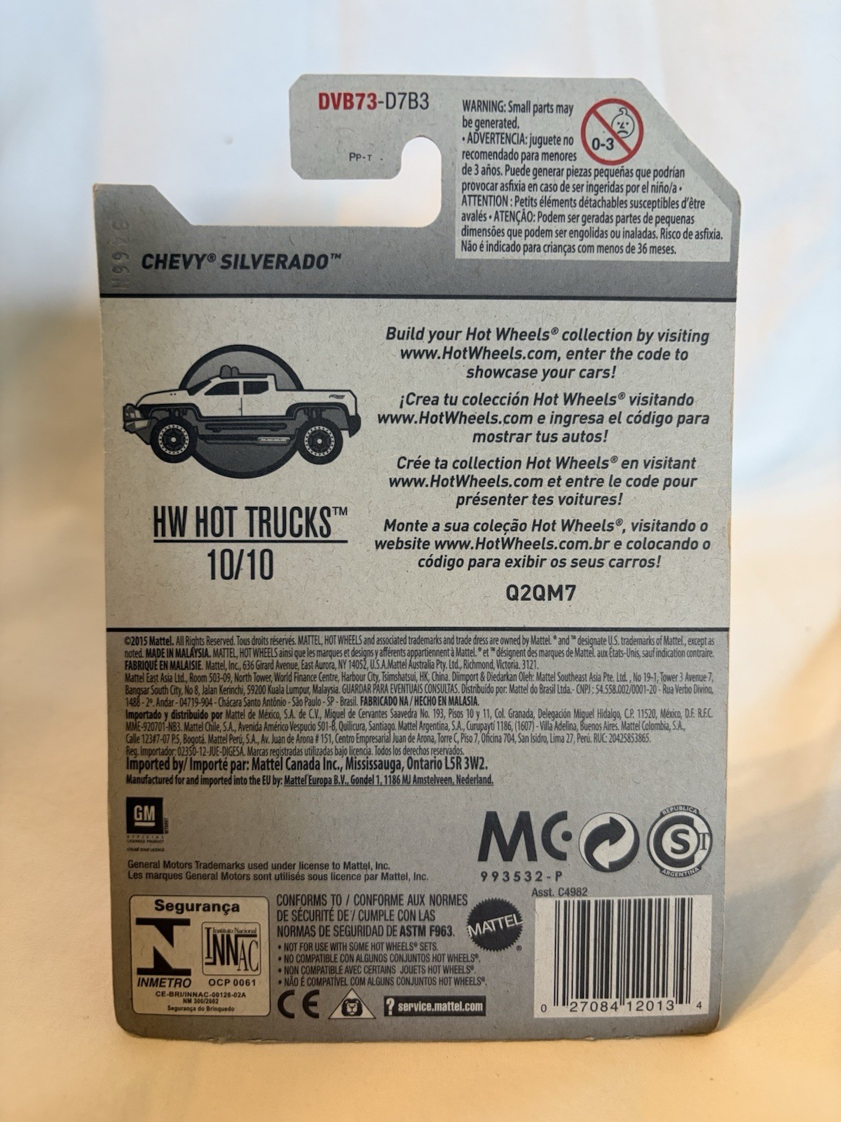 Hot Wheels 2019 Chevy Silverado HW Hot Trucks Black/Blue 1:64 Diecast Unopened