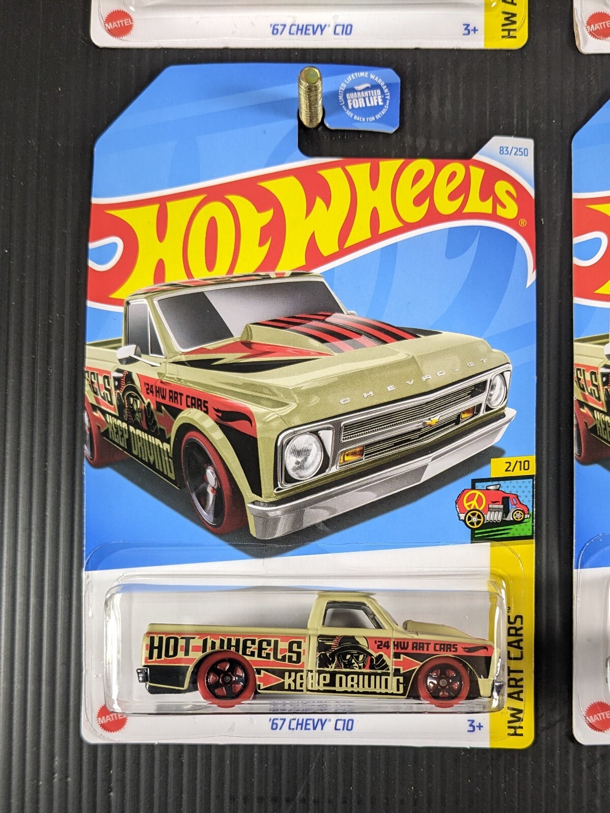 Lot of 4 – 2024 Hot Wheels 1967 ’67 CHEVY C10 HW Art cars 2/10 “Keep Driving”
