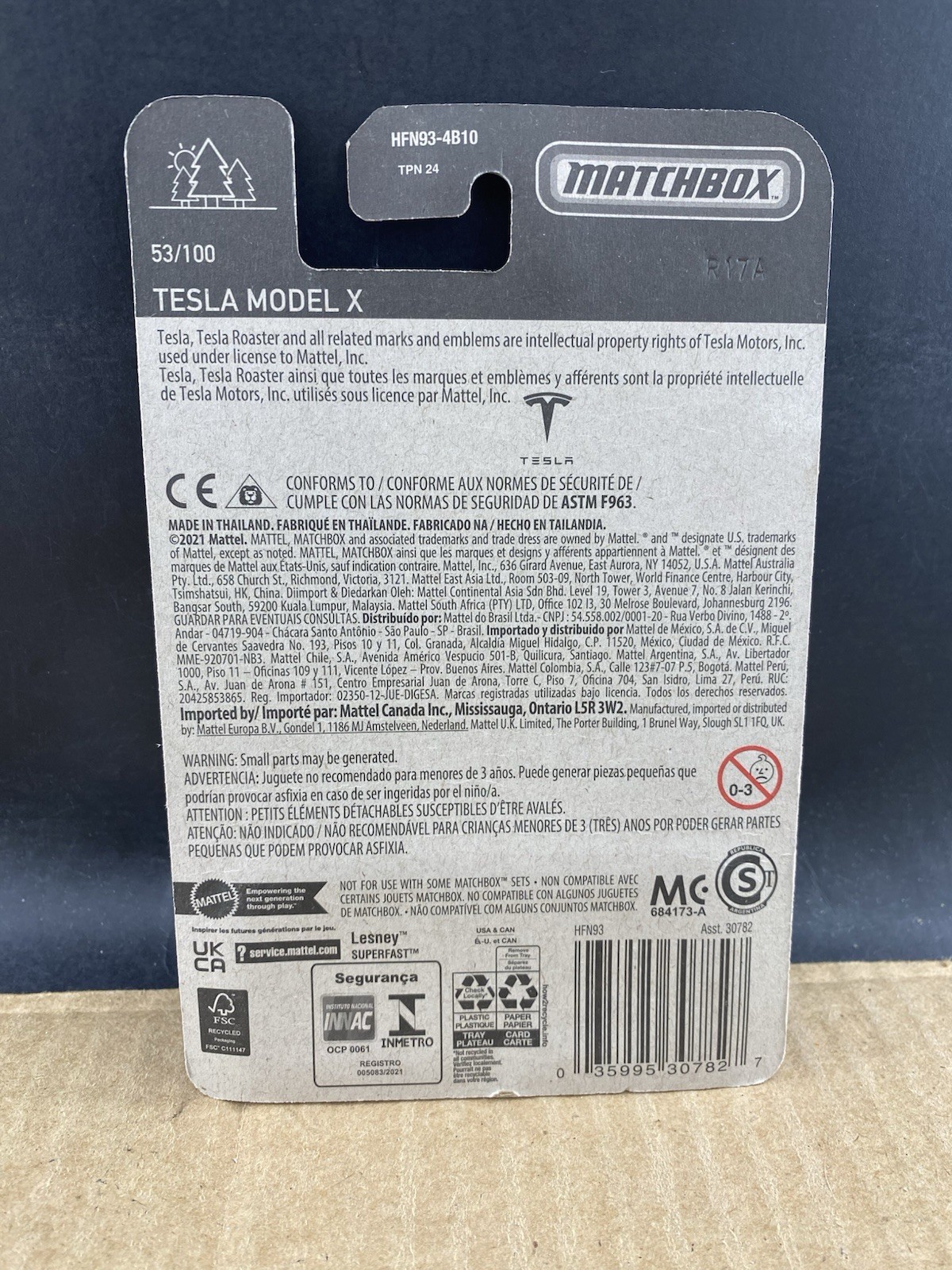 Matchbox Tesla Model X 53/100, 1/64 MULTIPLE ITEMS SHIP $1