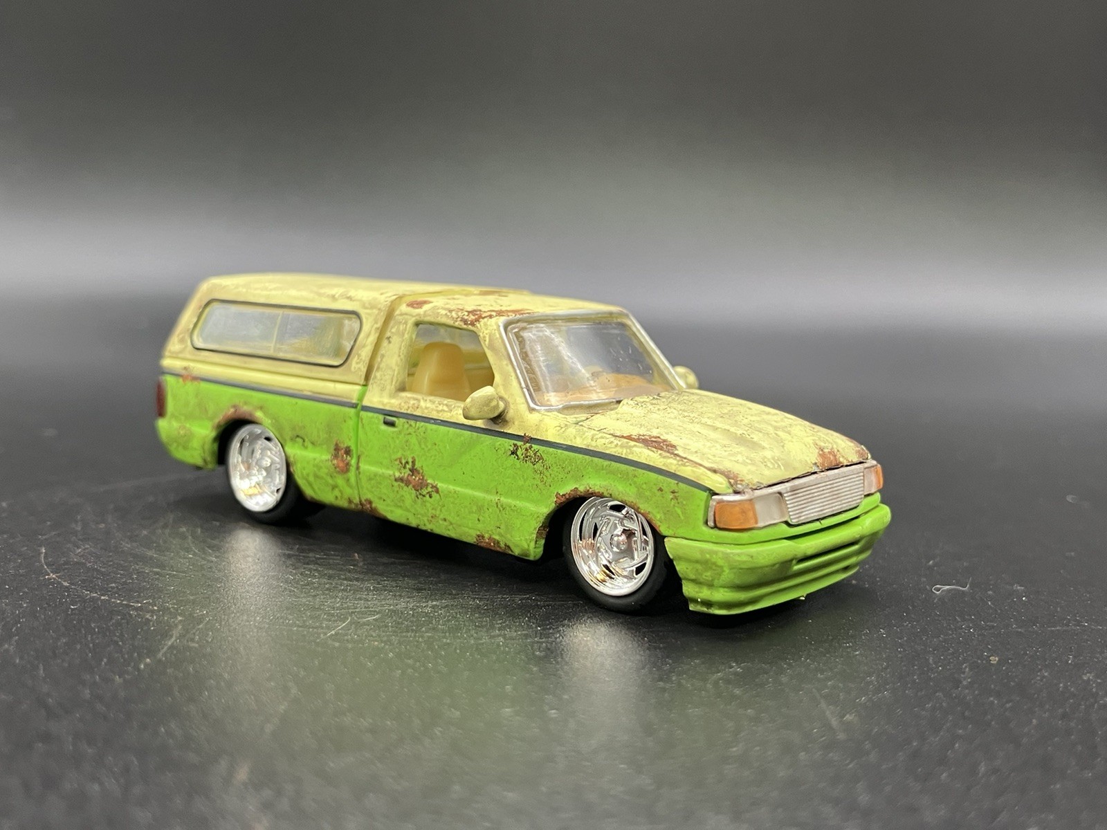 1995 Ford Ranger Pickup Truck Weathered Rusty Barn Find 1/64 Diecast Custom M2