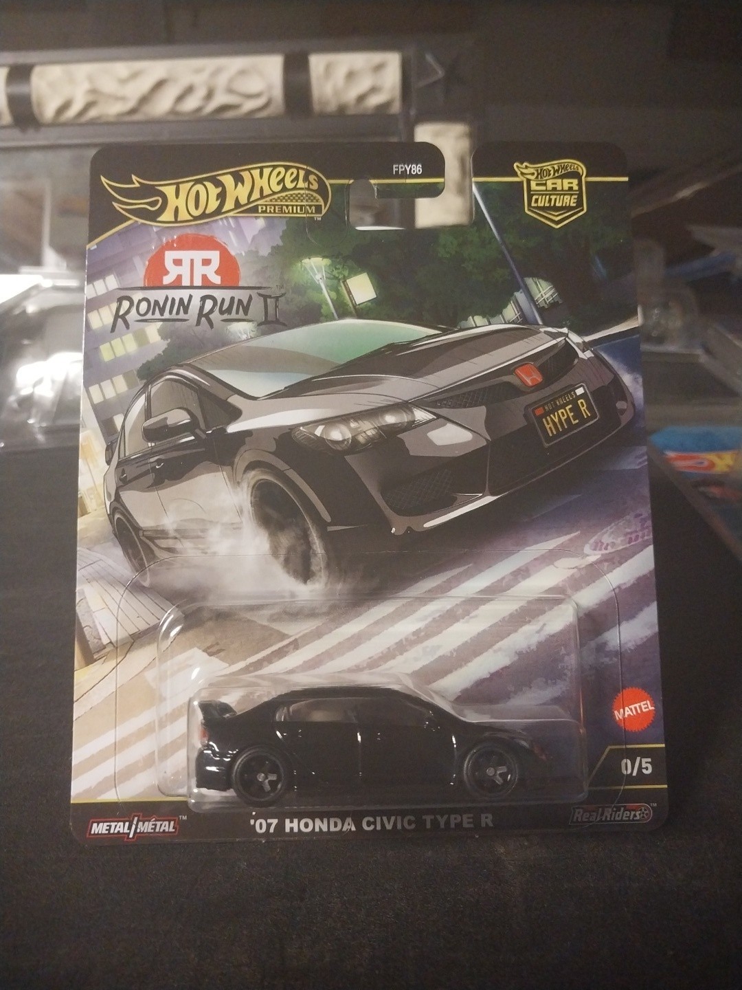 Hot Wheels Car Culture Ronin Run II ’07 Honda Civic Type R 0/5 BLACK CHASE