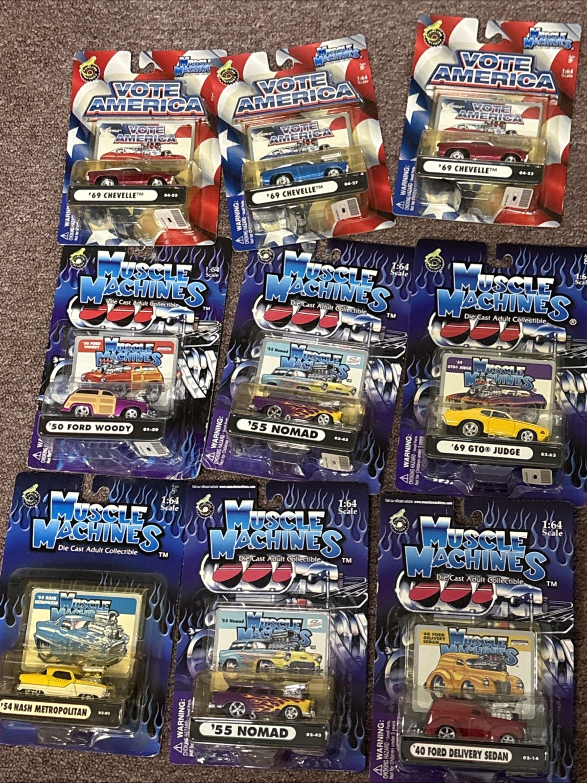 Muscle Machines Die Cast Cars ~ Lot Of 9 ~ NEW ~ READ DESCRIPTION