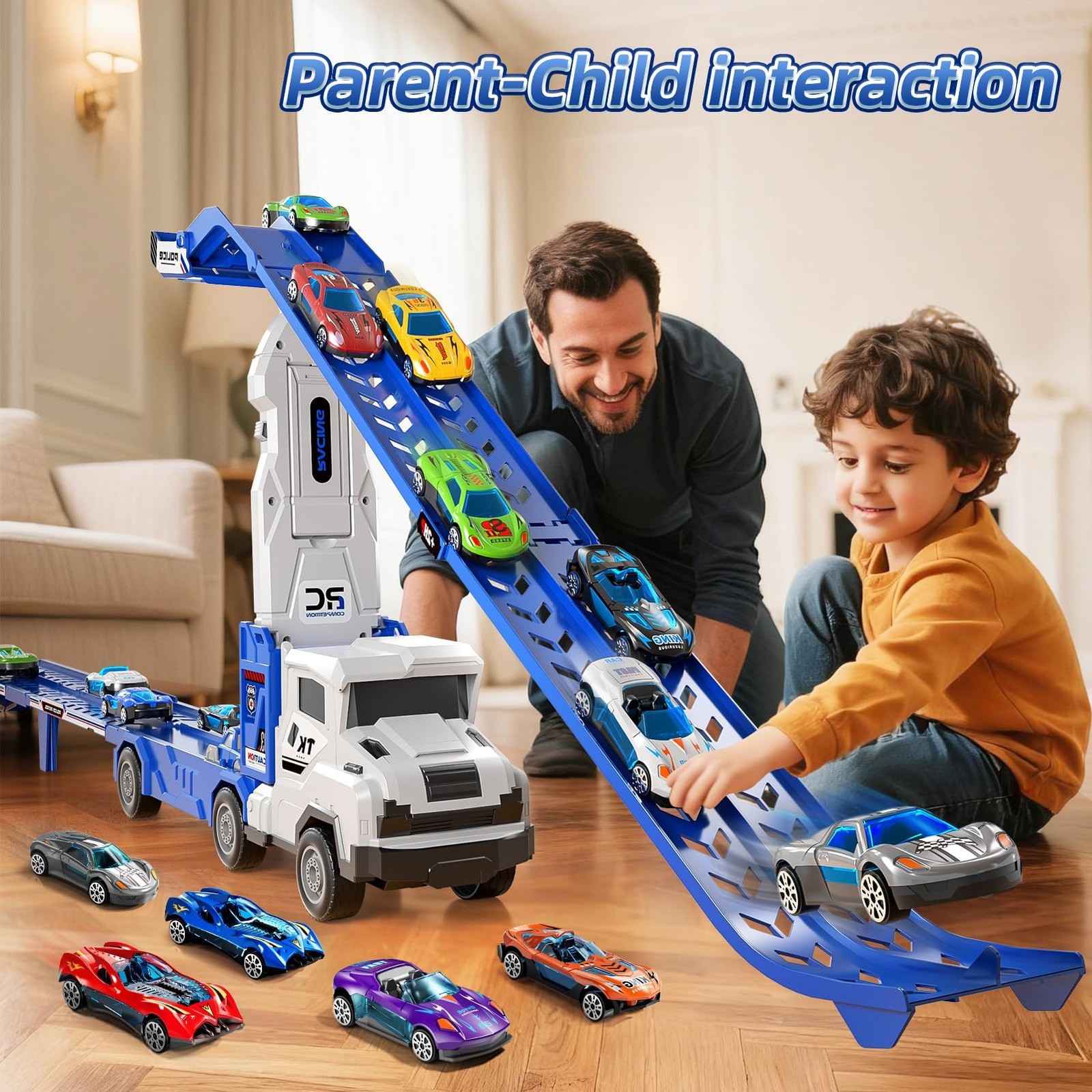 Transport Truck Toys for 3 4 5 6 7 Years Old Boys,Toys Cars Track Set Transpo…