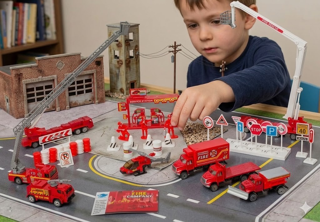 Big-Daddy Fire Rescue Toy Play Set To Create a Perfect Emergency Scene