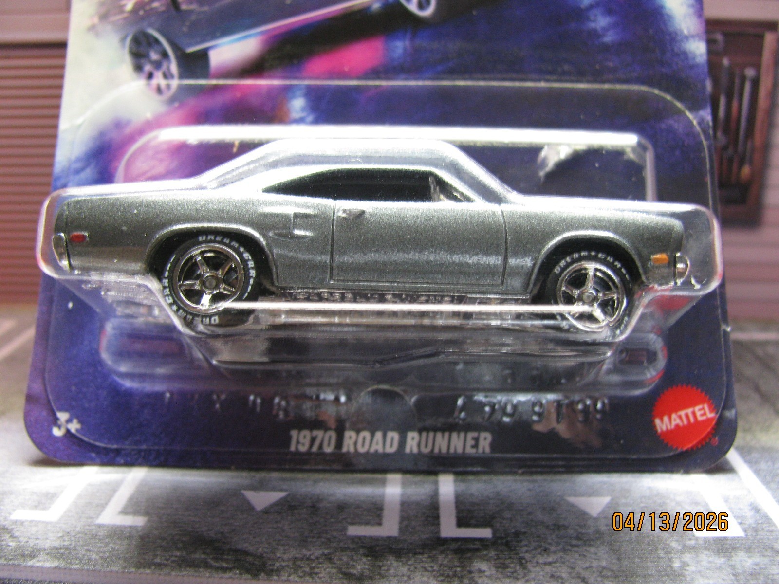 2026 Hot Wheels Silver Series ’70 Plymouth Road Runner, w/Real Riders Wheel Swap