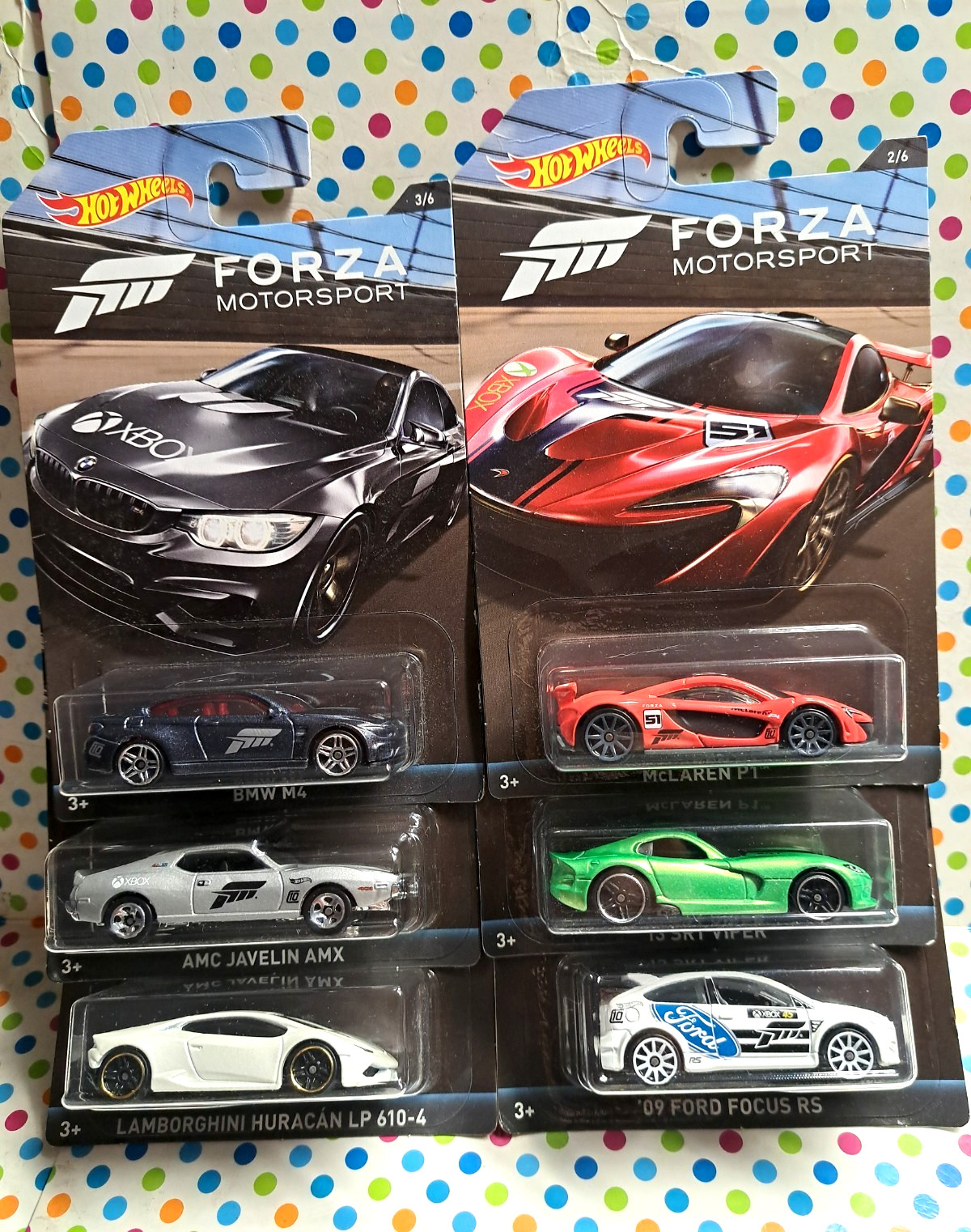 HOT WHEELS 2017 FORZA MOTORSPORT SET OF 6 CARS NEW