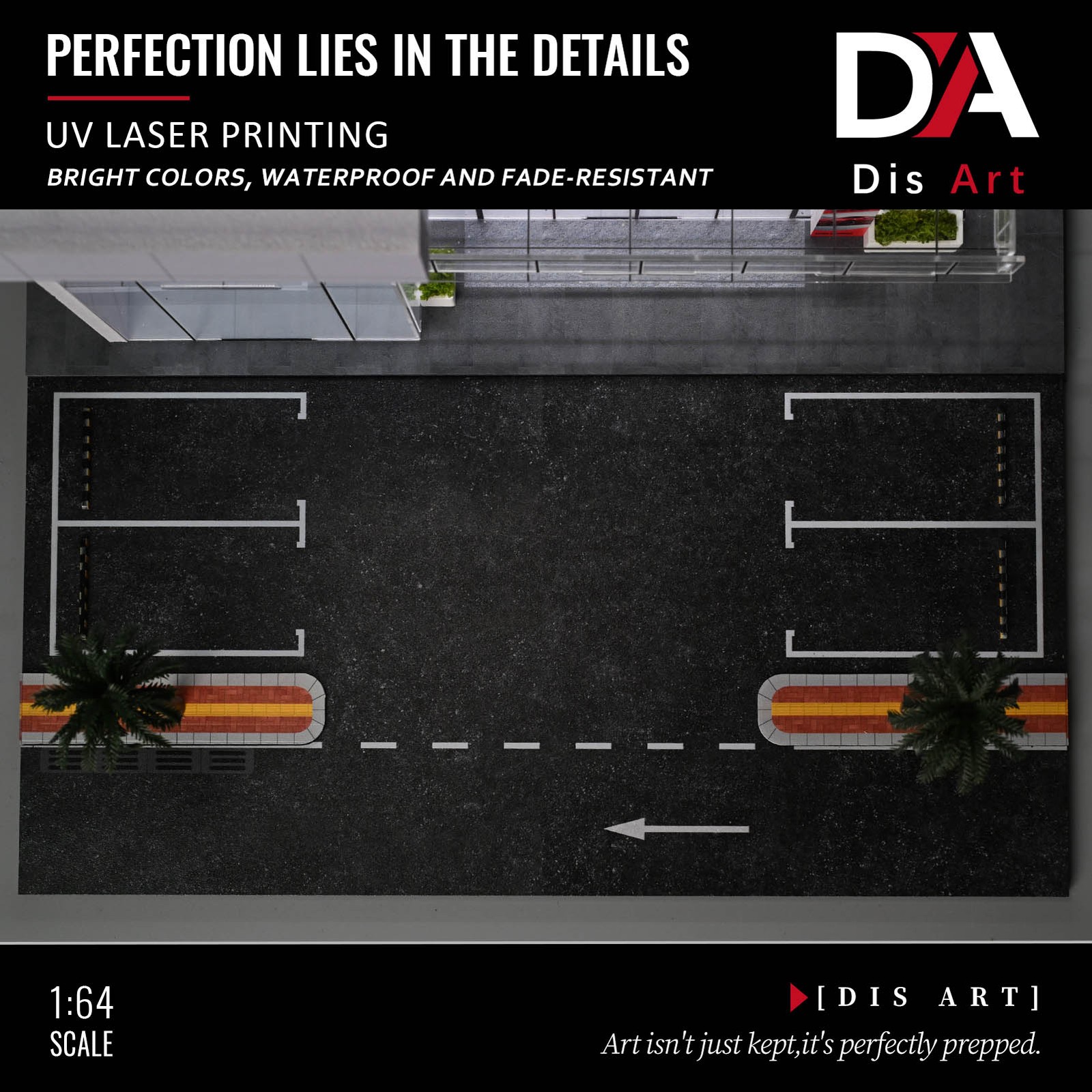 1/64 Diorama 2-Layer Showroom Scene Parking Lot Model LED Light Car Garage Model