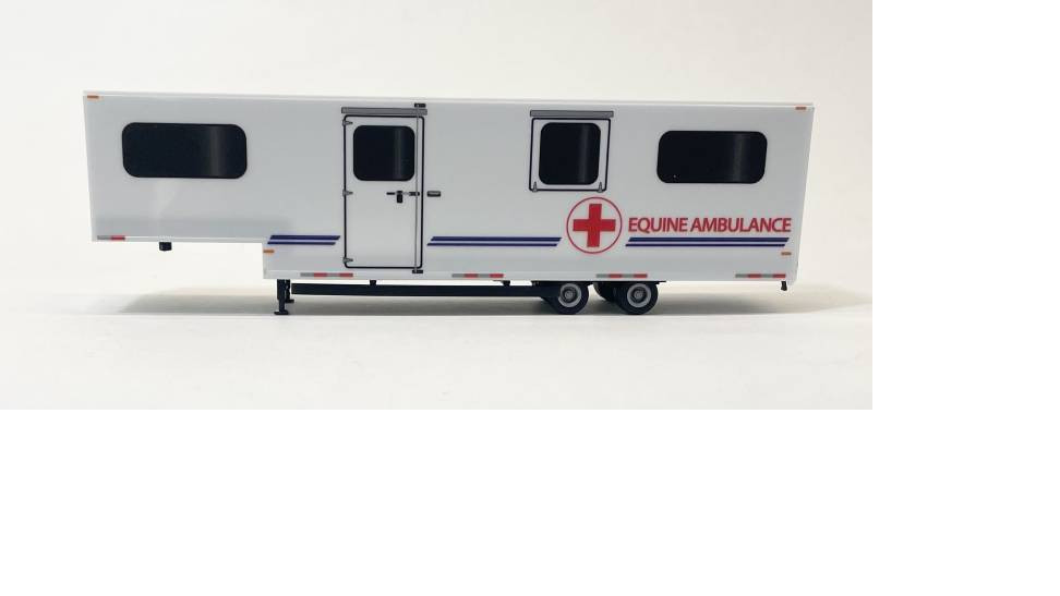 Equine Ambulance Trailer Promotex 5536 1:87 Truck Accessory HO Scale Plastic