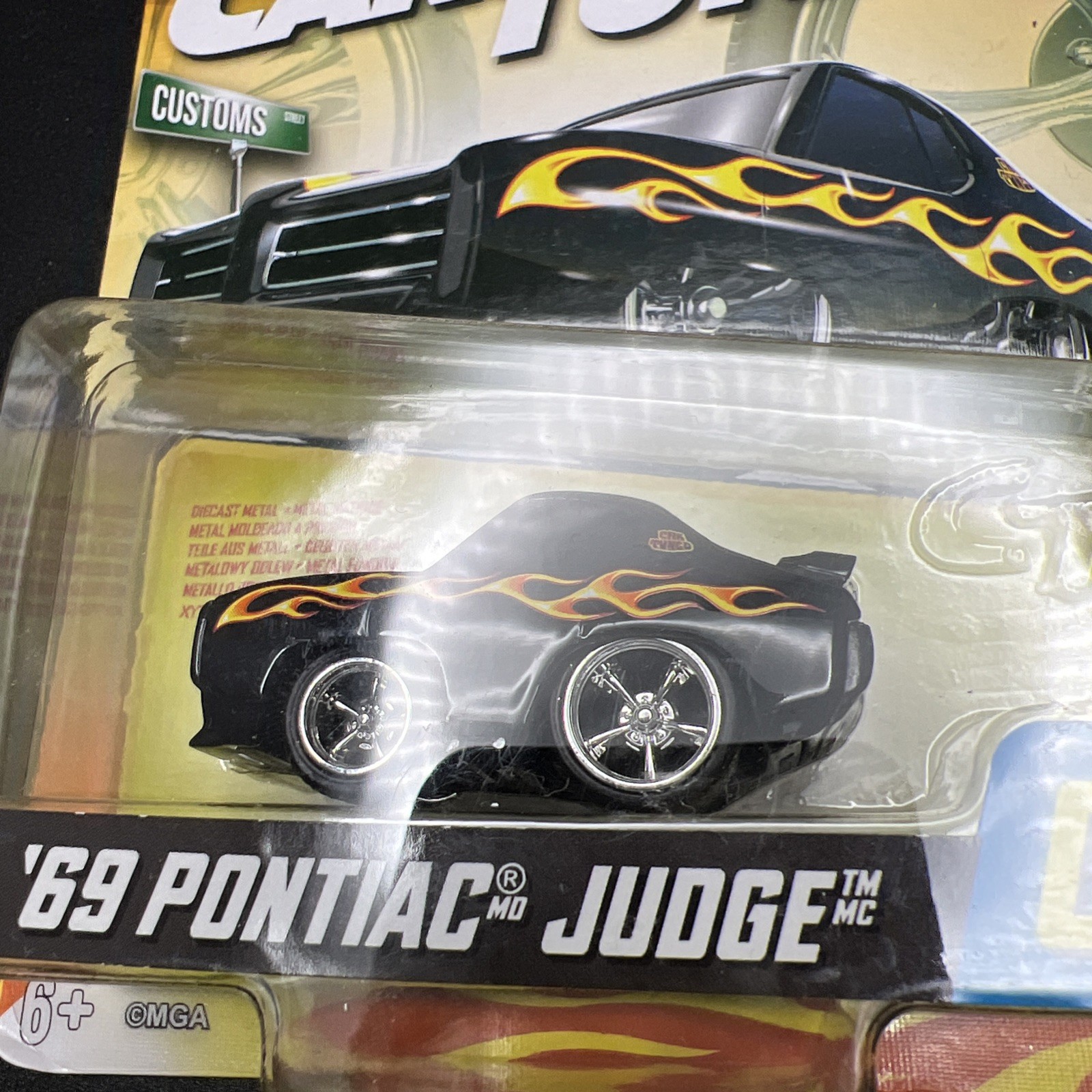 2025 Car Tuned Series 4 ~ ‘69 Pontiac Judge ~ Black W/Flames ~ Customs #04 ~ NEW