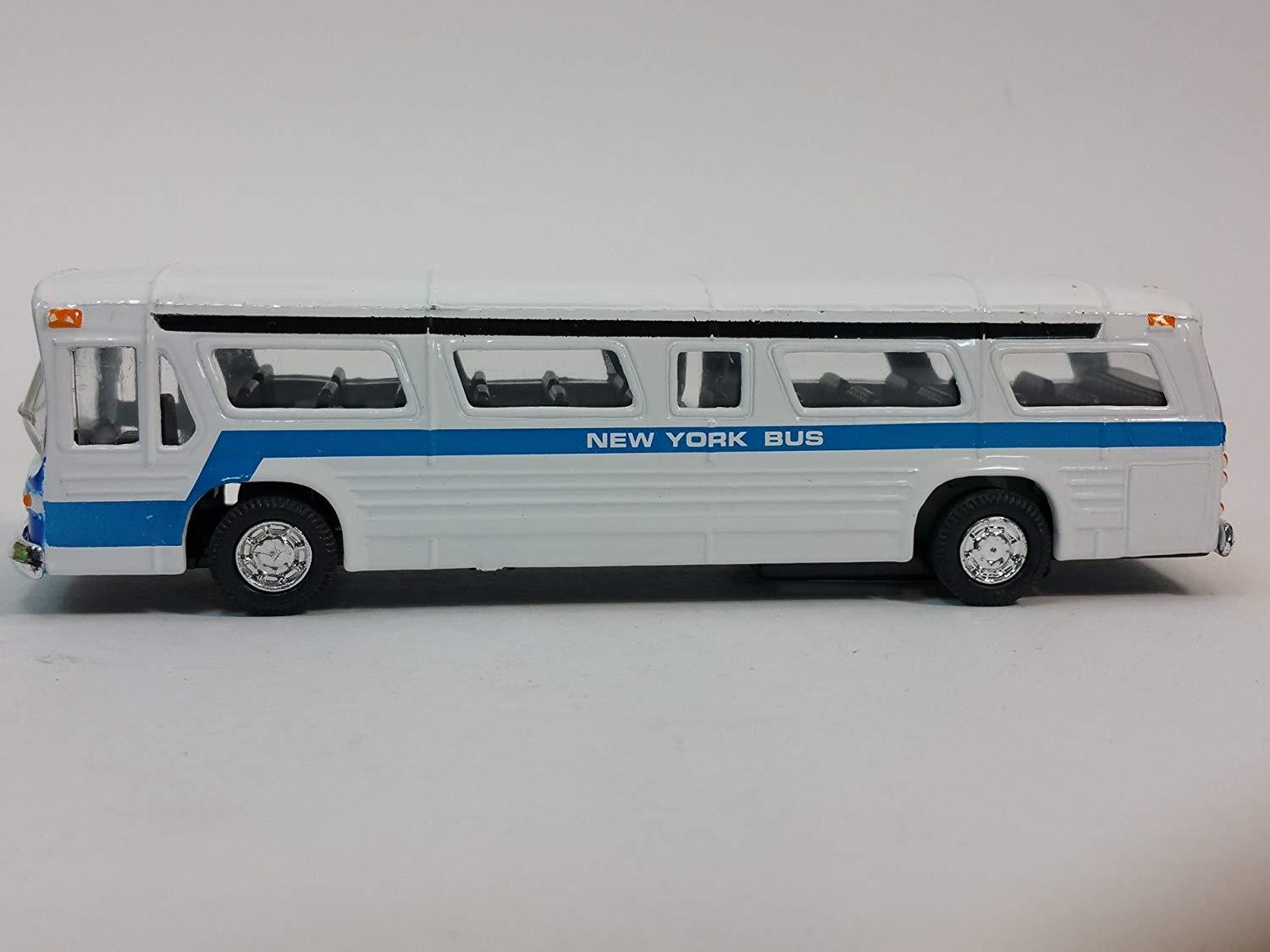 Classic New York City Bus Diecast CAR Model with pull back 6 inch Long
