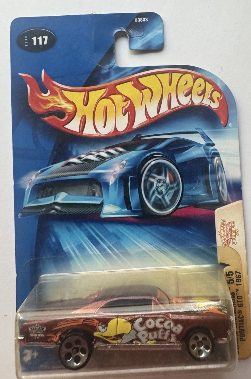 2004 Hot Wheels ~CEREAL CRUNCHERS~ Pontiac GTO 1967 5/5 (5 Hole Hub Wheels)