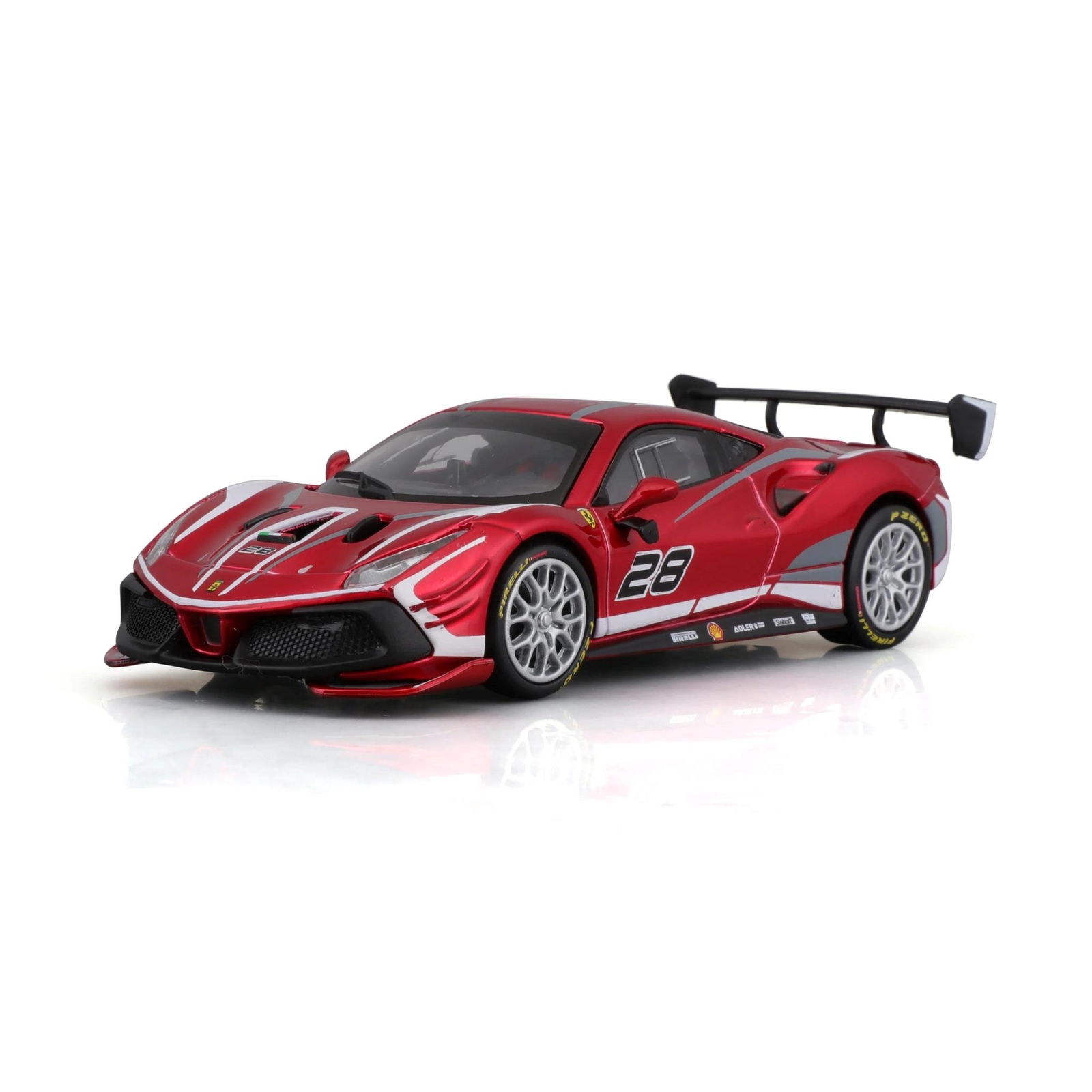 1:43 Ferrari 488 Challenge EVO 2020 — #28 Red — Bburago