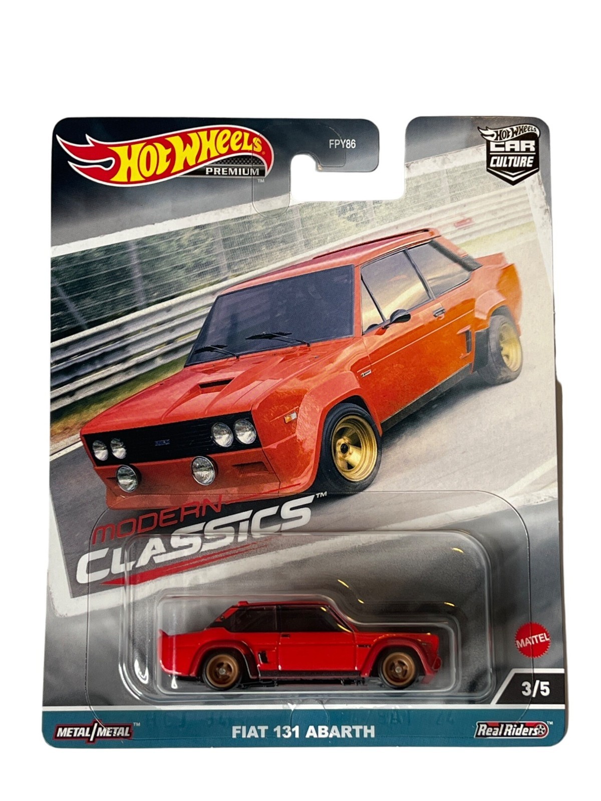 2024 Hot Wheels Premium Fiat 131 Abarth Red Modern Classics 3/5 Real Riders
