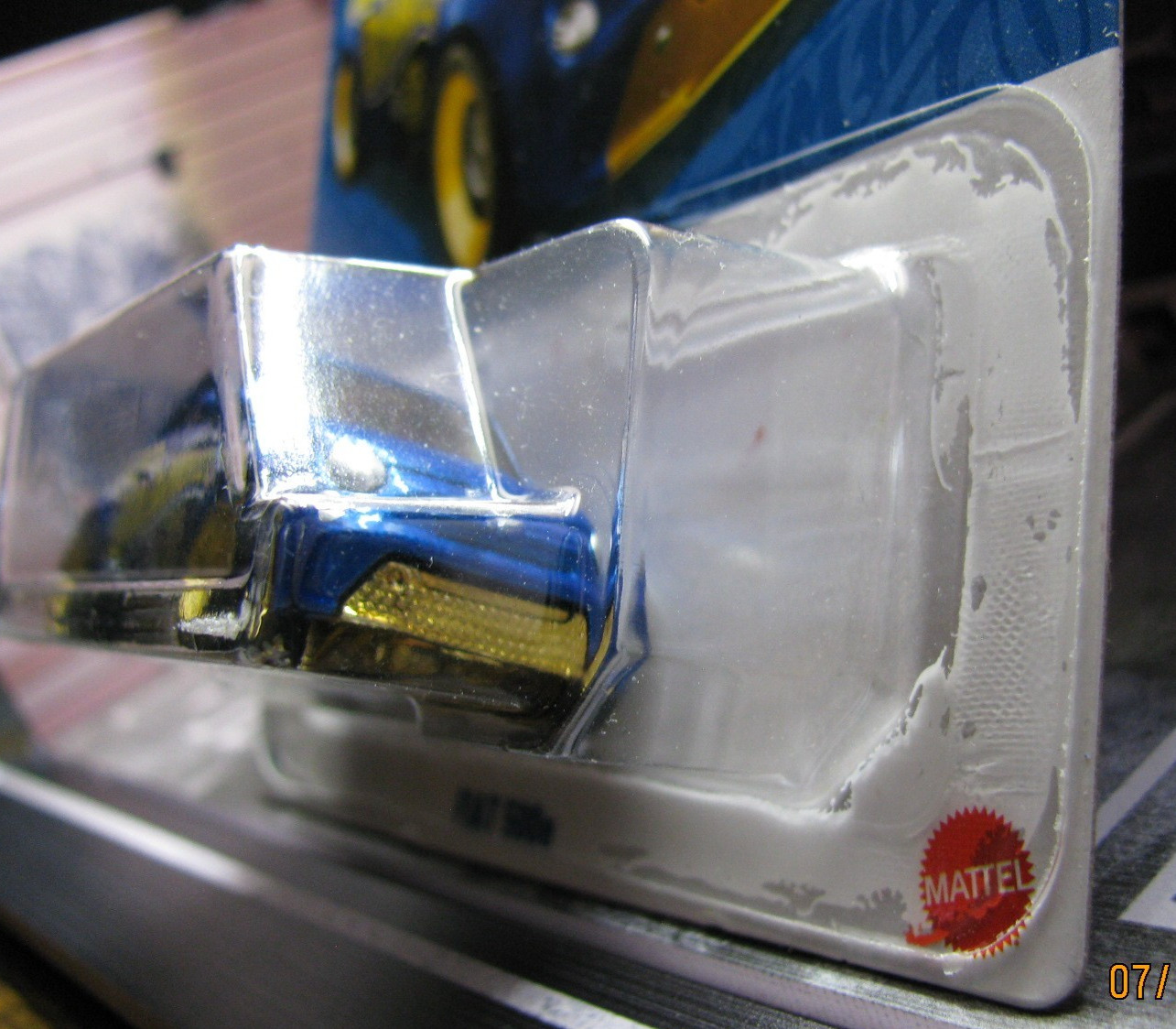 2026 Hot Wheels Fiat 500e 58th Anniversary Blue/Gold, w/Real Riders Wheel Swap