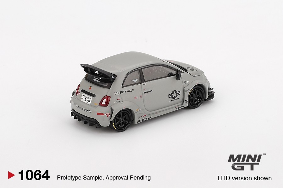 Mini GT 1:64 Abarth 595 LB-WORKS x Abas Works Fighters – Matte Grey #1064