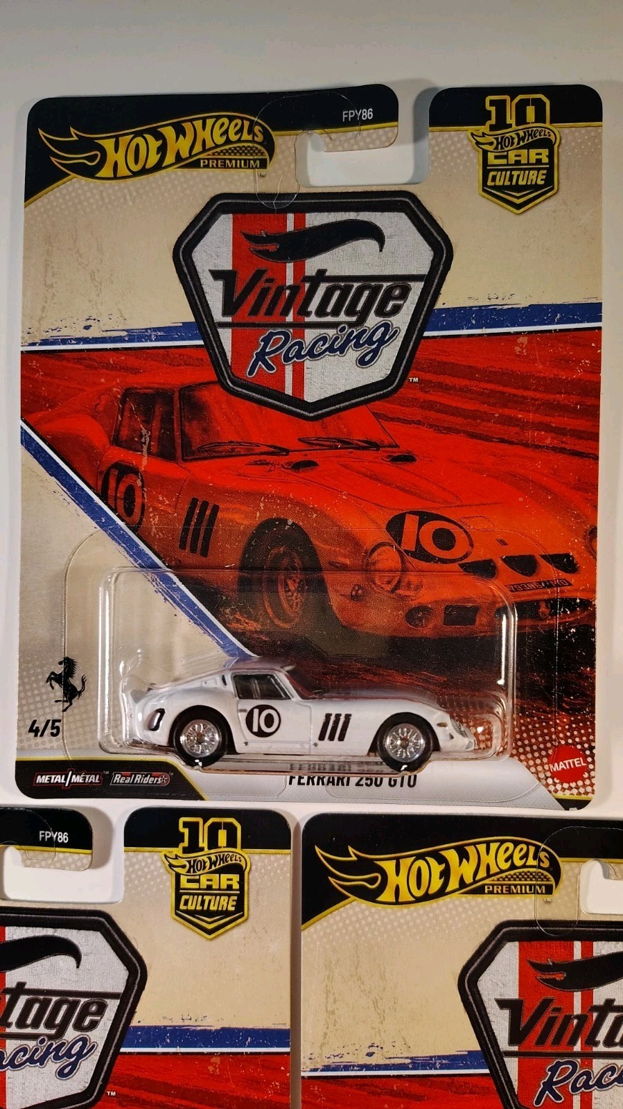 2026 Hot Wheels Premium Ferrari 250 GTO Vintage Racing Lot of 3 Sealed