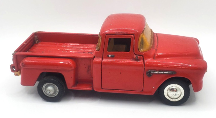 Red Chevy Stepside Pick-Up Die Cast Collectible Toy Truck