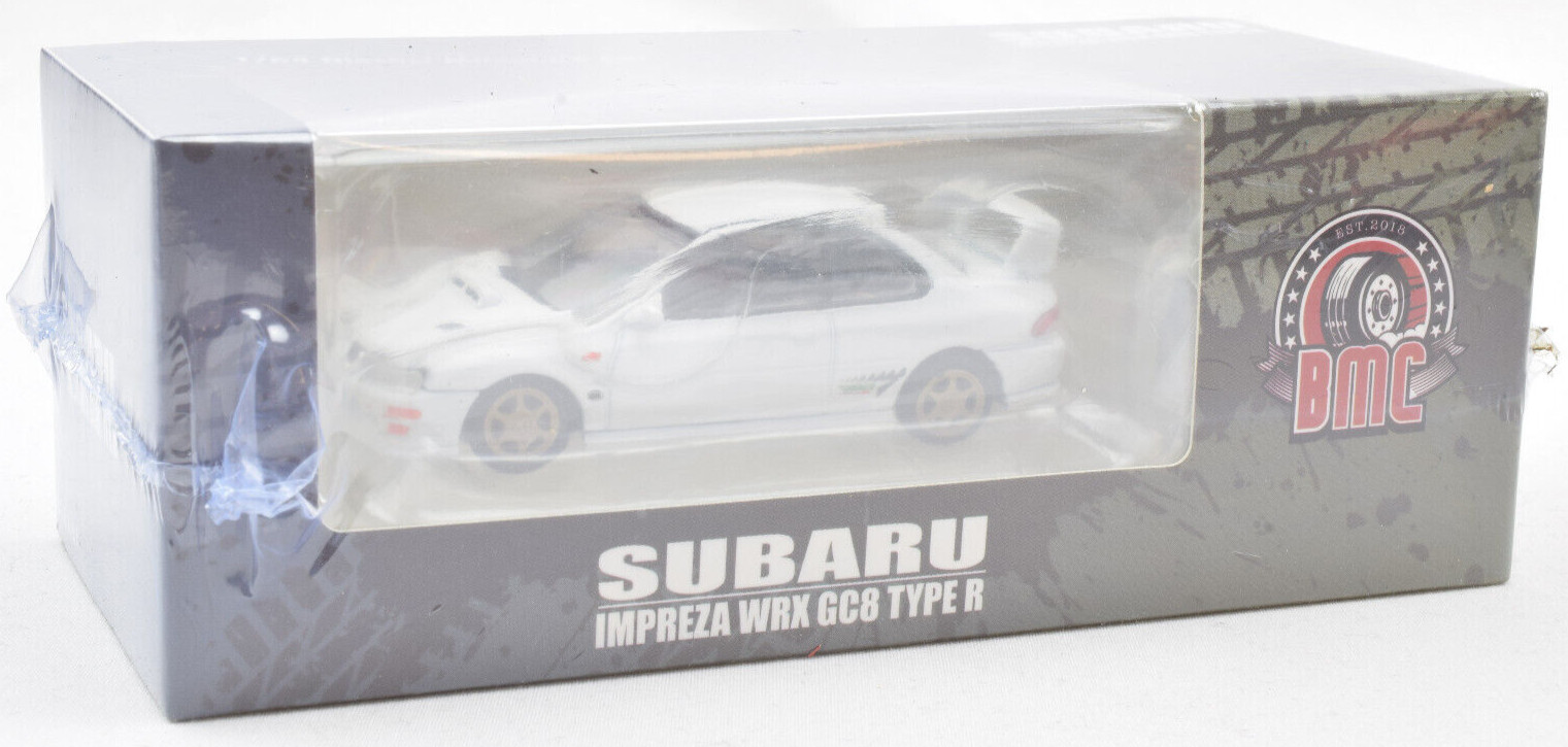 BM Creations Subaru Impreza WRX Type-R 3-6 Gen – White – LHD 1:64 Diecast Car