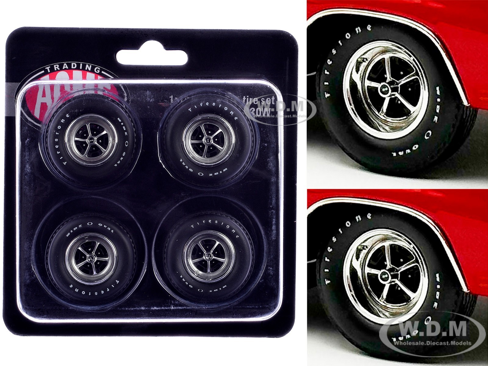 “SUPER SPORT” WHEEL & TIRE SET OF 4 PCS FOR 1/18 SCALE BY ACME A1805530W