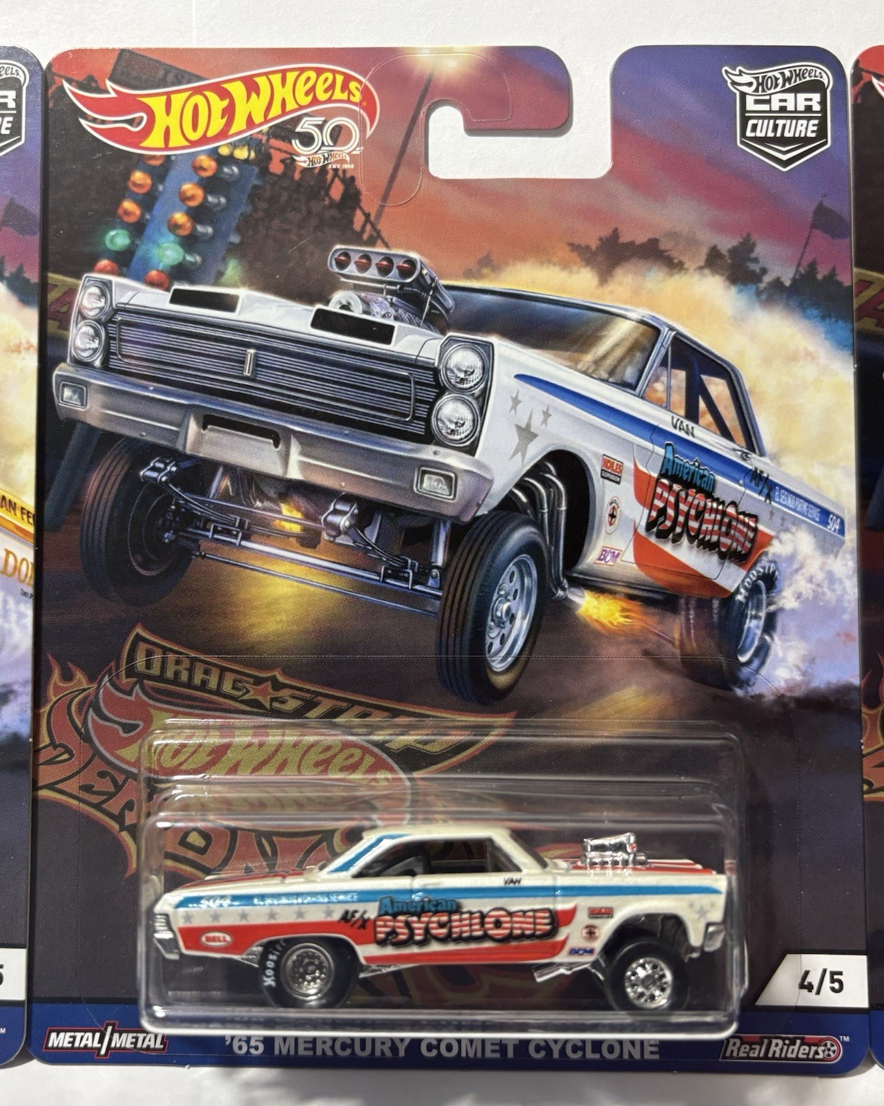 2018 Hot Wheels Premium 50th Car Culture Drag Strip Demons Gasser 5 Car Set
