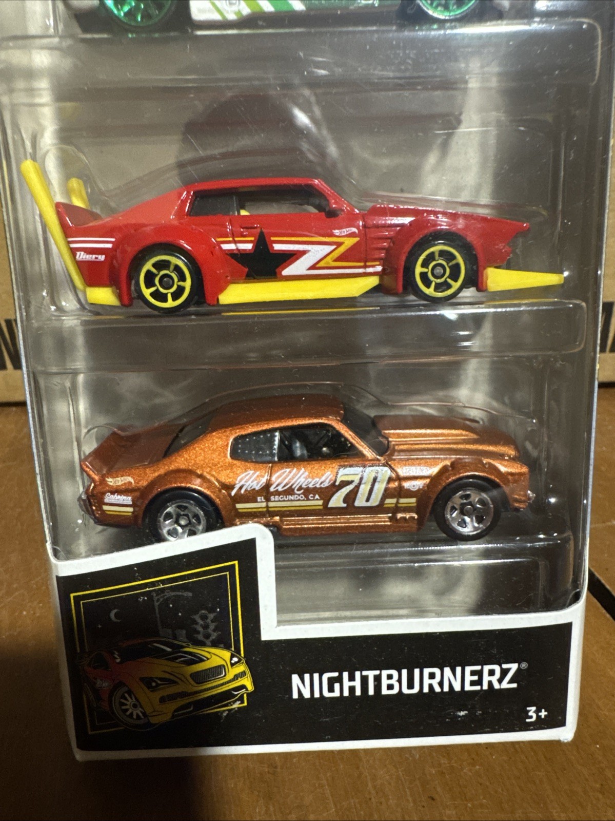 Hotwheels Nightburnerz 5 Pack Nissan/mazda/ford/mad Mango /chevy