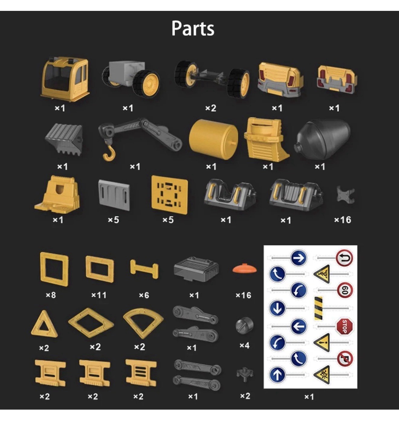 Danbaole Magnetic Truck DIY Assembly Eneineering Vehicle with Music Lights