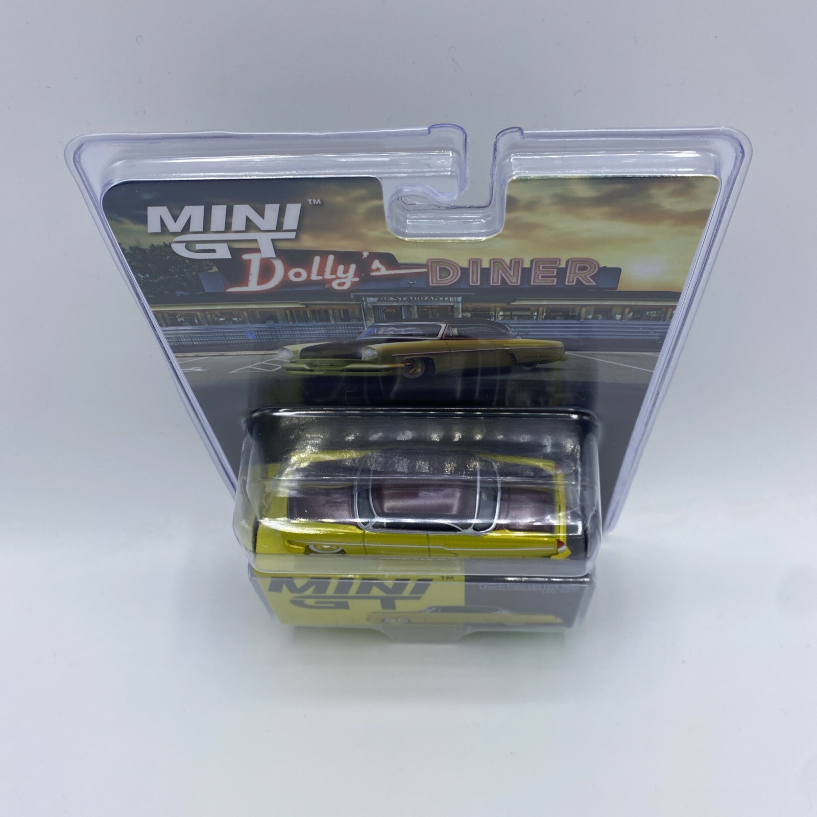 1954 LINCOLN CAPRI HOT ROD LIME YELLOW 1/64 DIECAST MODEL BY MINI GT MGT00794
