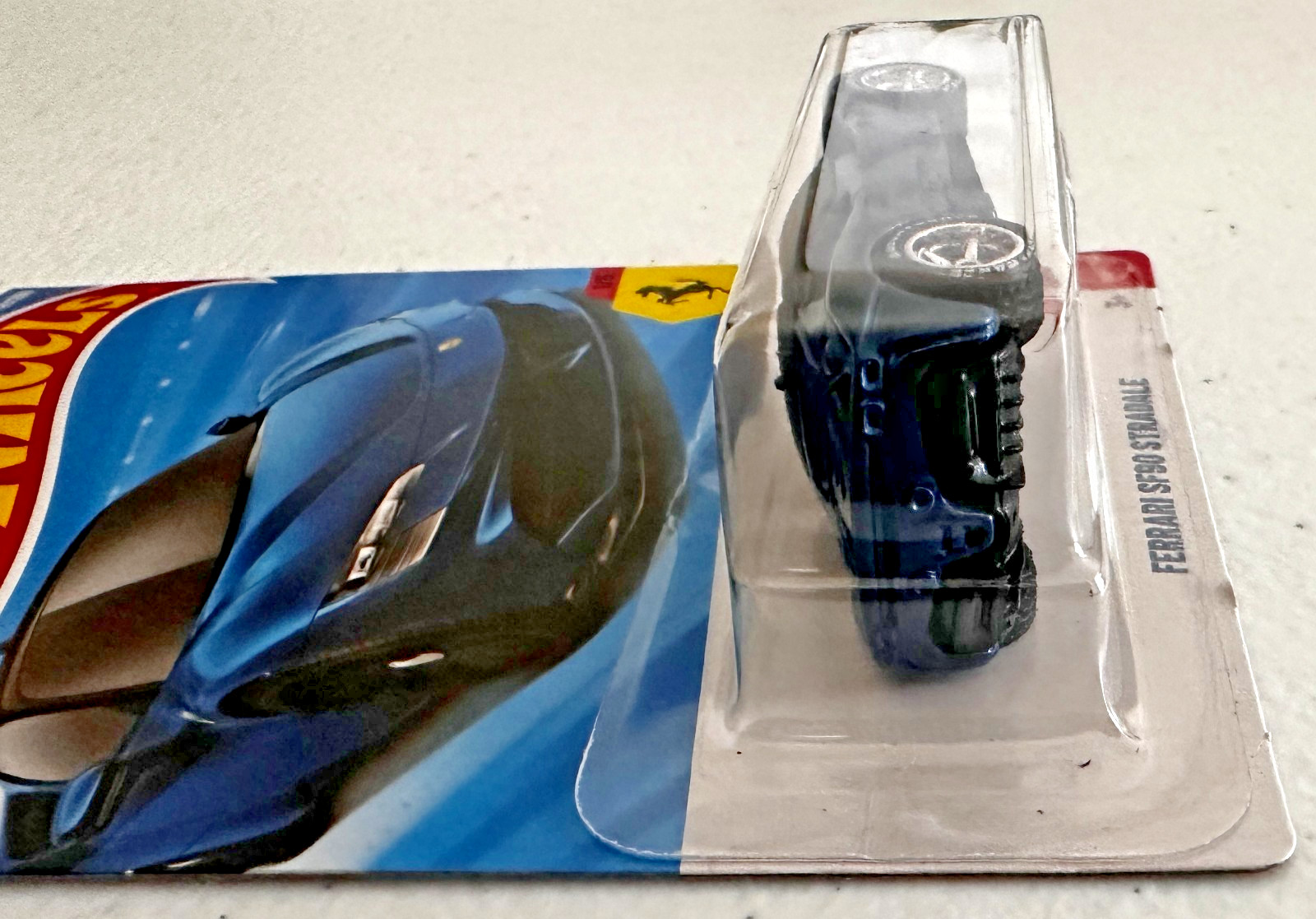 2026 Hot Wheels Basic Series Ferrari SF90 Stradale Rubber Tire Wheel Swap Carded