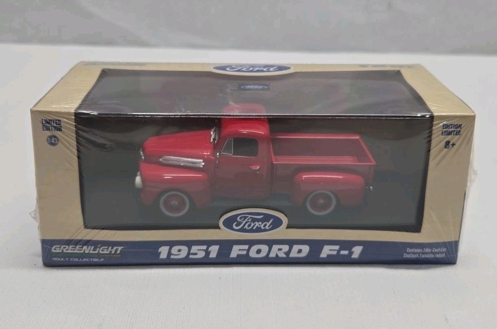 Greenlight 1/43 – Ford F1 Pick Up Red 1951 Limited Edition NIB RARE!!!