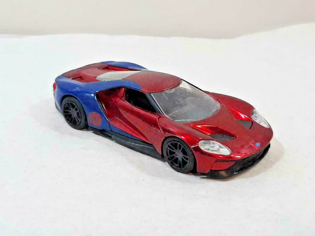 Marvel Ford GT “SPIDER-MAN” Theme Diecast Toy Car ~ Ships FREE