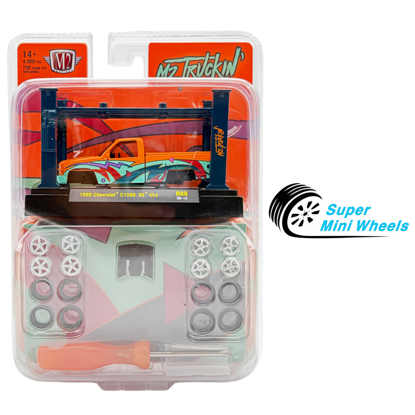 M2 Machines 1:64 Model-Kit 1990 Chevrolet C1500 SS 454 – R88 26-13