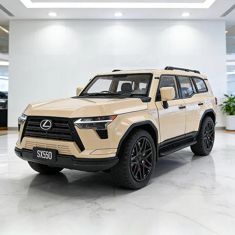 1:24 Lexus GX550 SUV Alloy Diecast Car Model Sound Light Kid’s Toy Collectibles